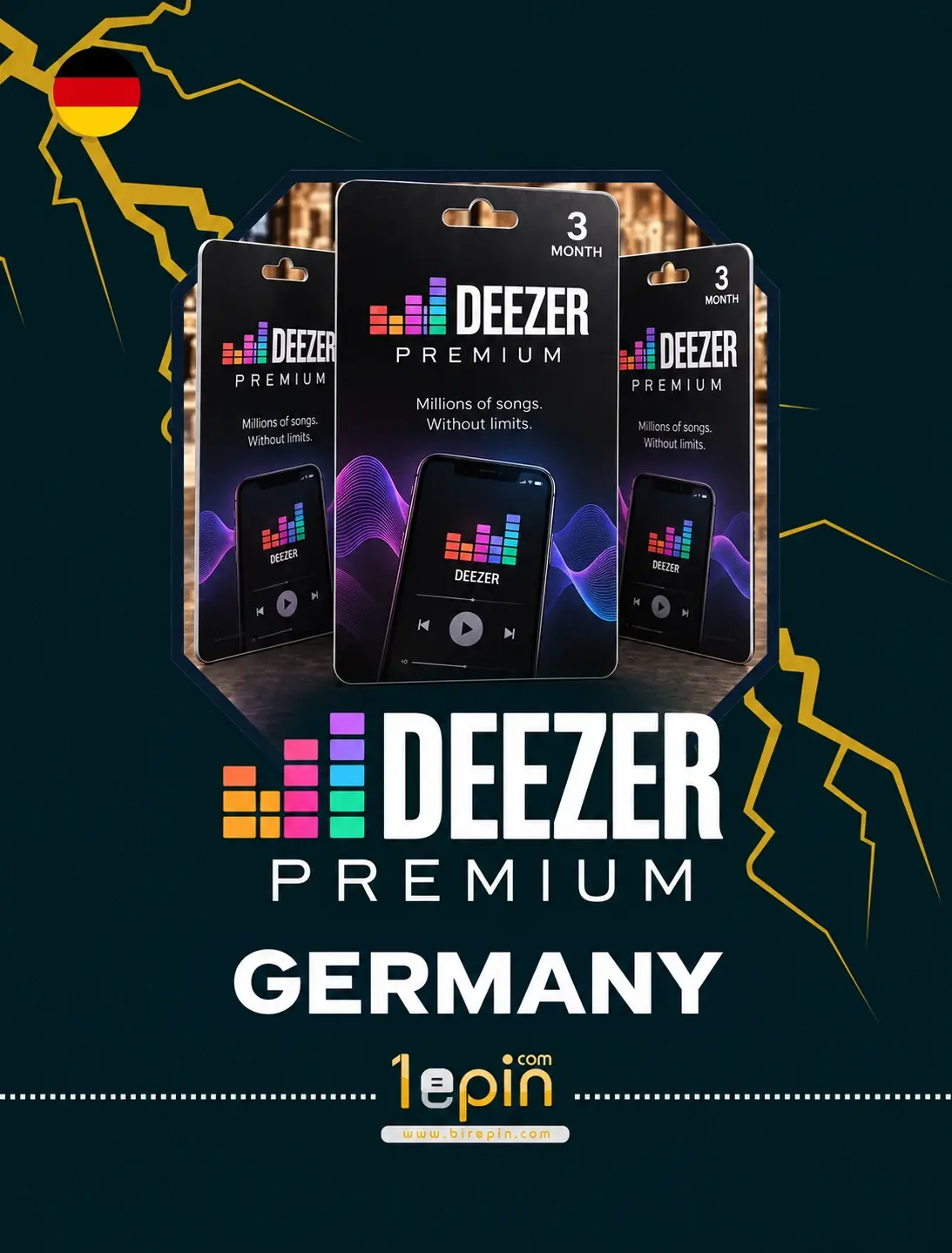 Deezer Premium 3 Month DE 32.97 EUR